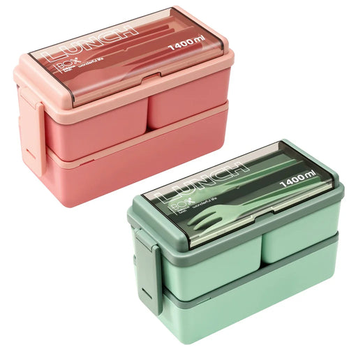 Ember Oak & Co. 1400ml Double-Layer Leak-Resistant Bento Box