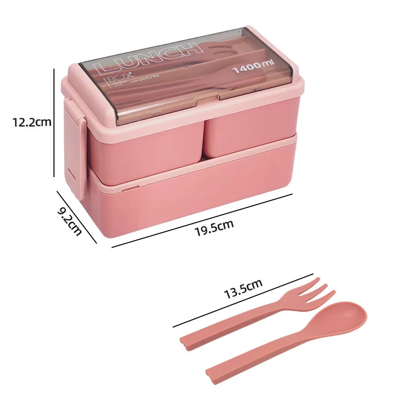 Ember Oak & Co. 1400ml Double-Layer Leak-Resistant Bento Box