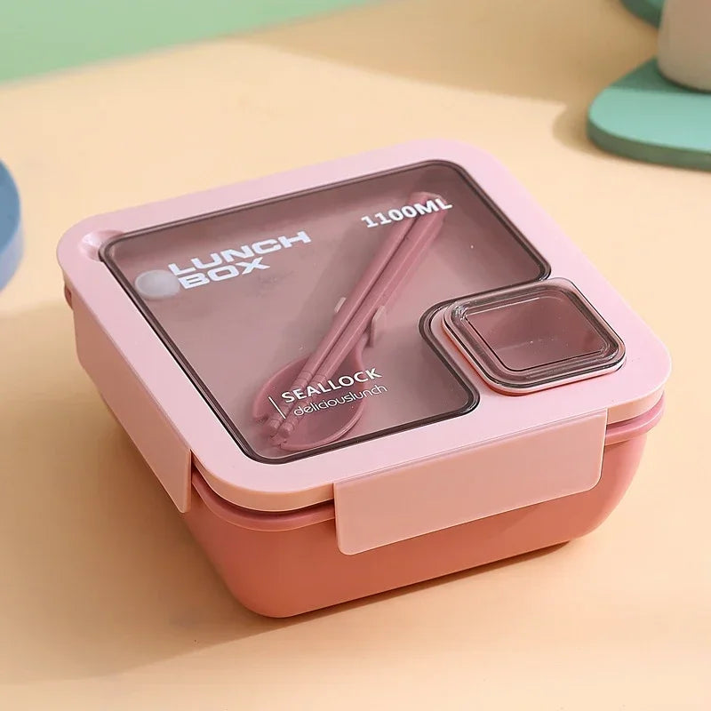 Ember Oak & Co. BentoGo Leak-Proof Bento Lunch Box with Cutlery