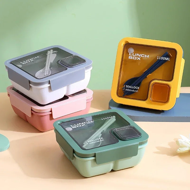 Ember Oak & Co. BentoGo Leak-Proof Bento Lunch Box with Cutlery