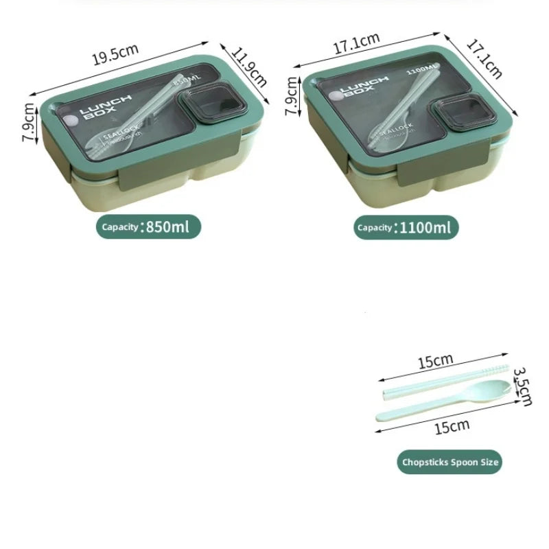 Ember Oak & Co. BentoGo Leak-Proof Bento Lunch Box with Cutlery