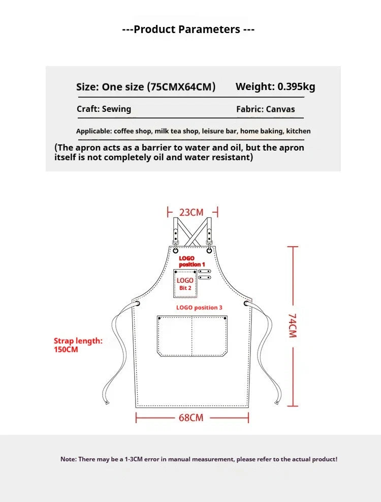 Ember Oak & Co. ProWear Adjustable Canvas Kitchen Apron