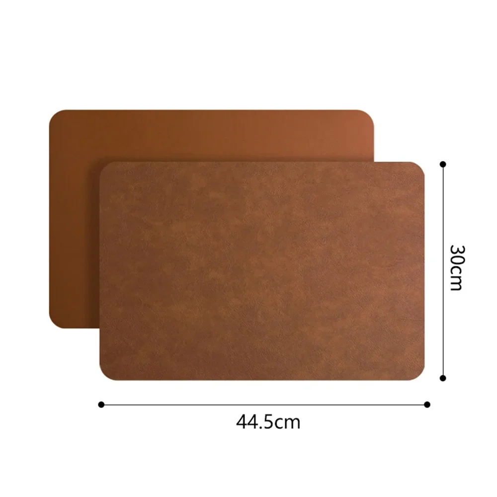 Ember Oak & Co. DuoMat Reversible Faux Leather Placemats Set