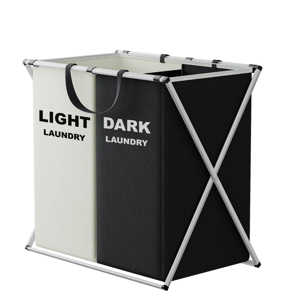 Ember Oak & Co. TriSort Foldable 3-Section Laundry Hamper