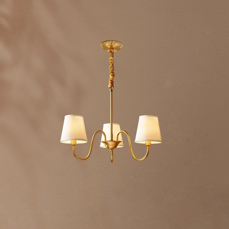 Ember Oak & Co. Aged Stacey Chandelier — Solid Brass Finish