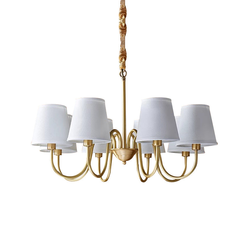 Ember Oak & Co. Aged Stacey Chandelier — Solid Brass Finish