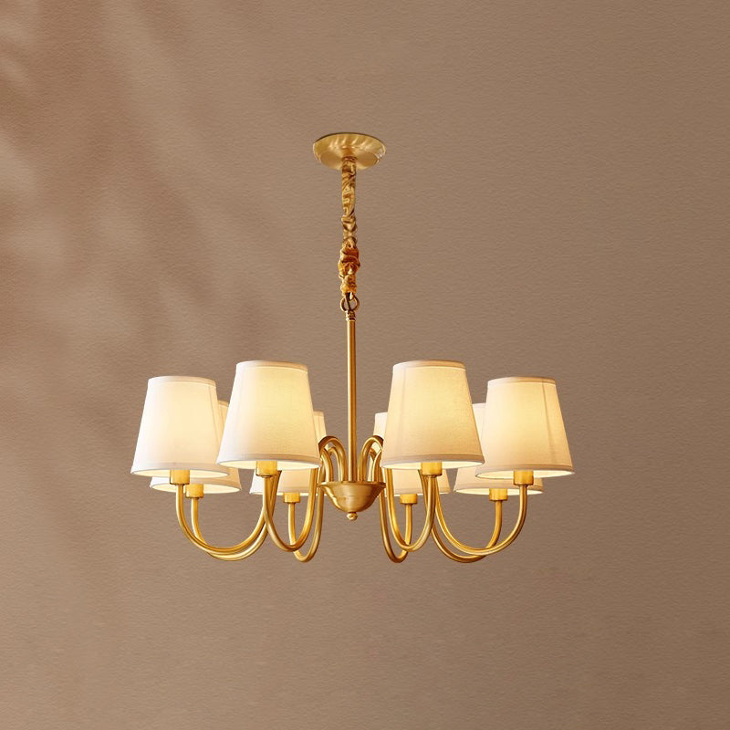 Ember Oak & Co. Aged Stacey Chandelier — Solid Brass Finish