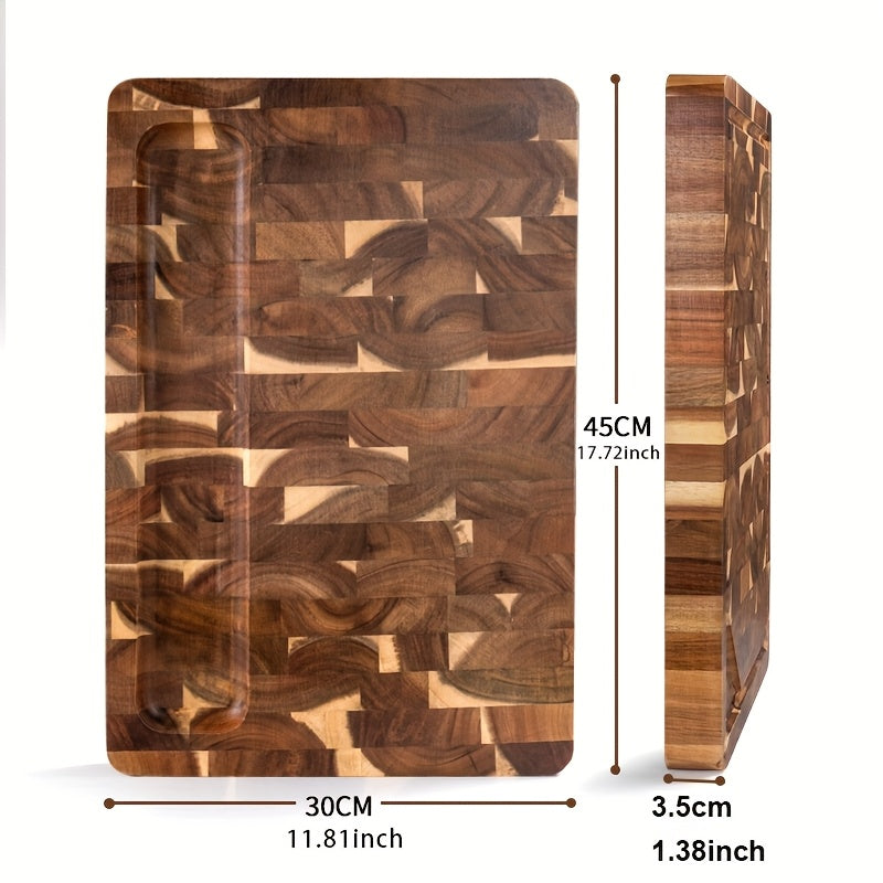 Ember Oak & Co. Acacia Wood End-Grain Cutting Board