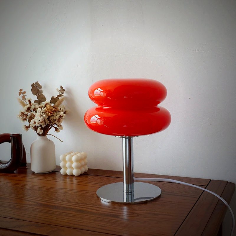 Ember Oak & Co. Ambra Glass Dome USB Table Lamp