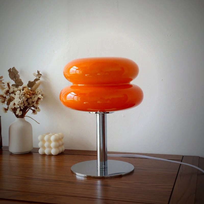 Ember Oak & Co. Amber Pair Glass Dome Table Lamp Set