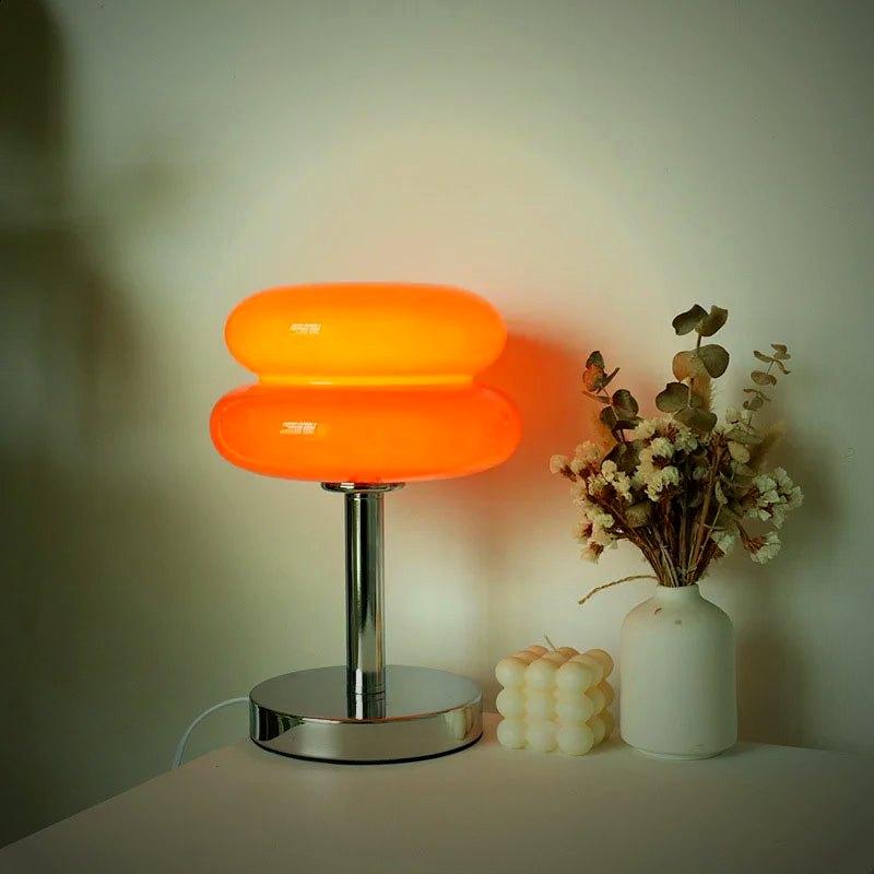 Ember Oak & Co. Amber Pair Glass Dome Table Lamp Set