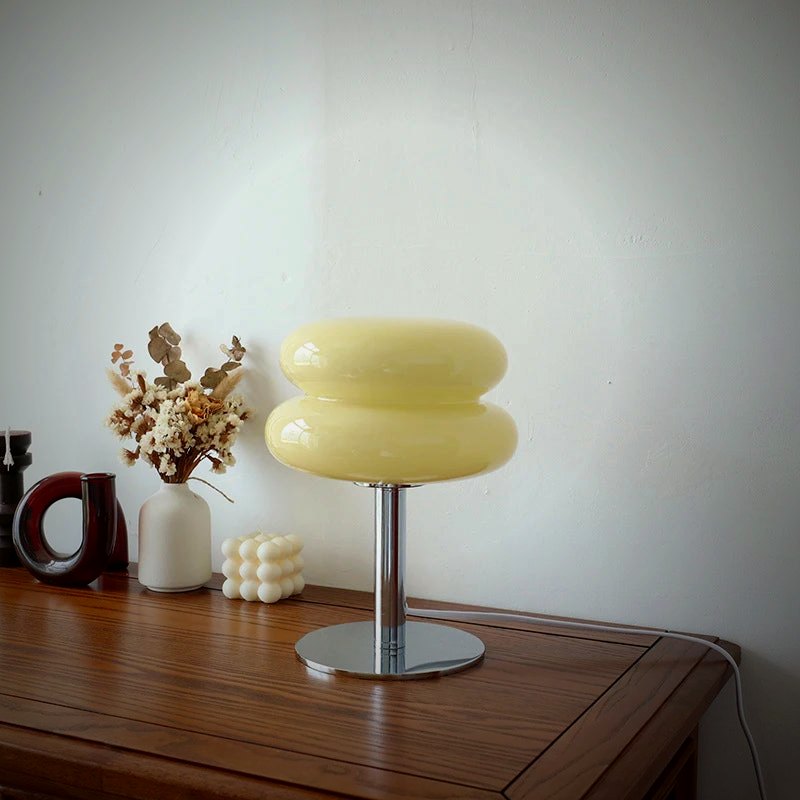 Ember Oak & Co. Ambra Glass Dome USB Table Lamp