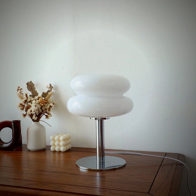 Ember Oak & Co. Ambra Glass Dome USB Table Lamp
