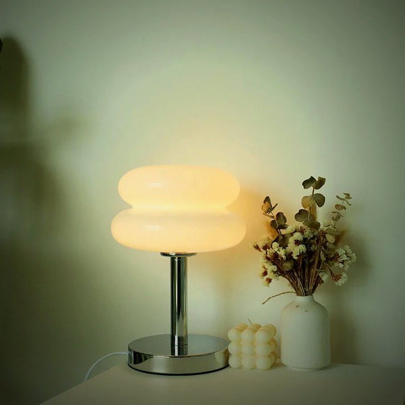 Ember Oak & Co. Ambra Glass Dome USB Table Lamp