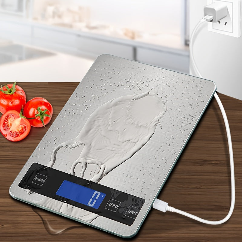 Ember Oak & Co. 15kg USB Rechargeable Digital Kitchen Scale