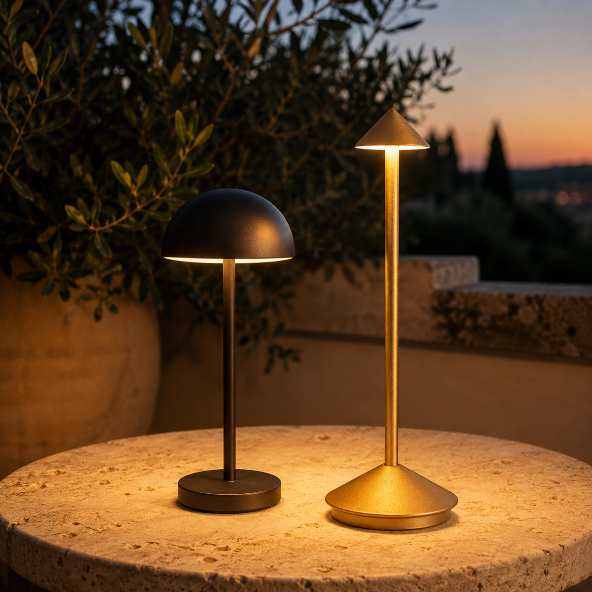 Ember Oak & Co. Dusk Pair Indoor-Outdoor Cordless Lamp Set