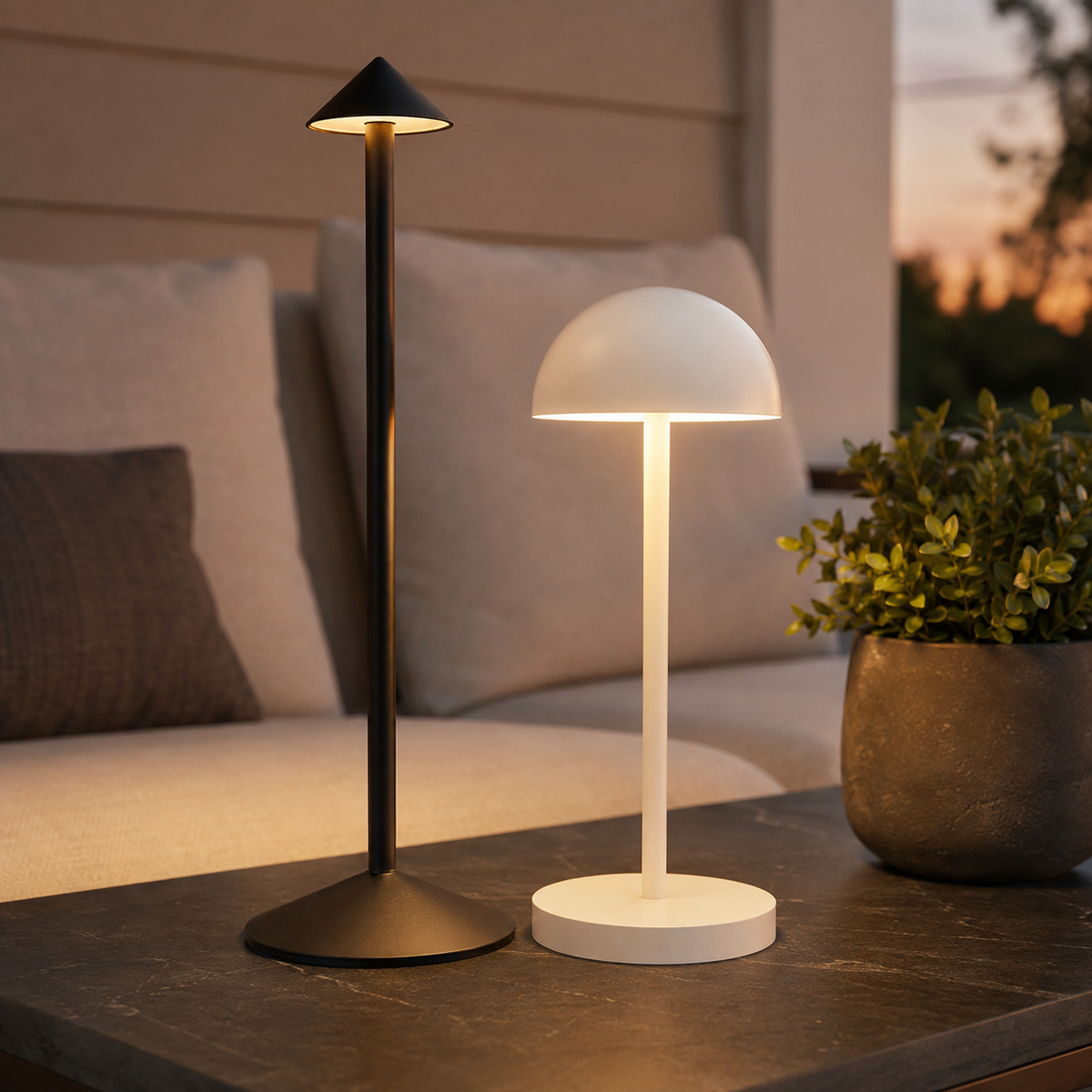 Ember Oak & Co. Dusk Pair Indoor-Outdoor Cordless Lamp Set