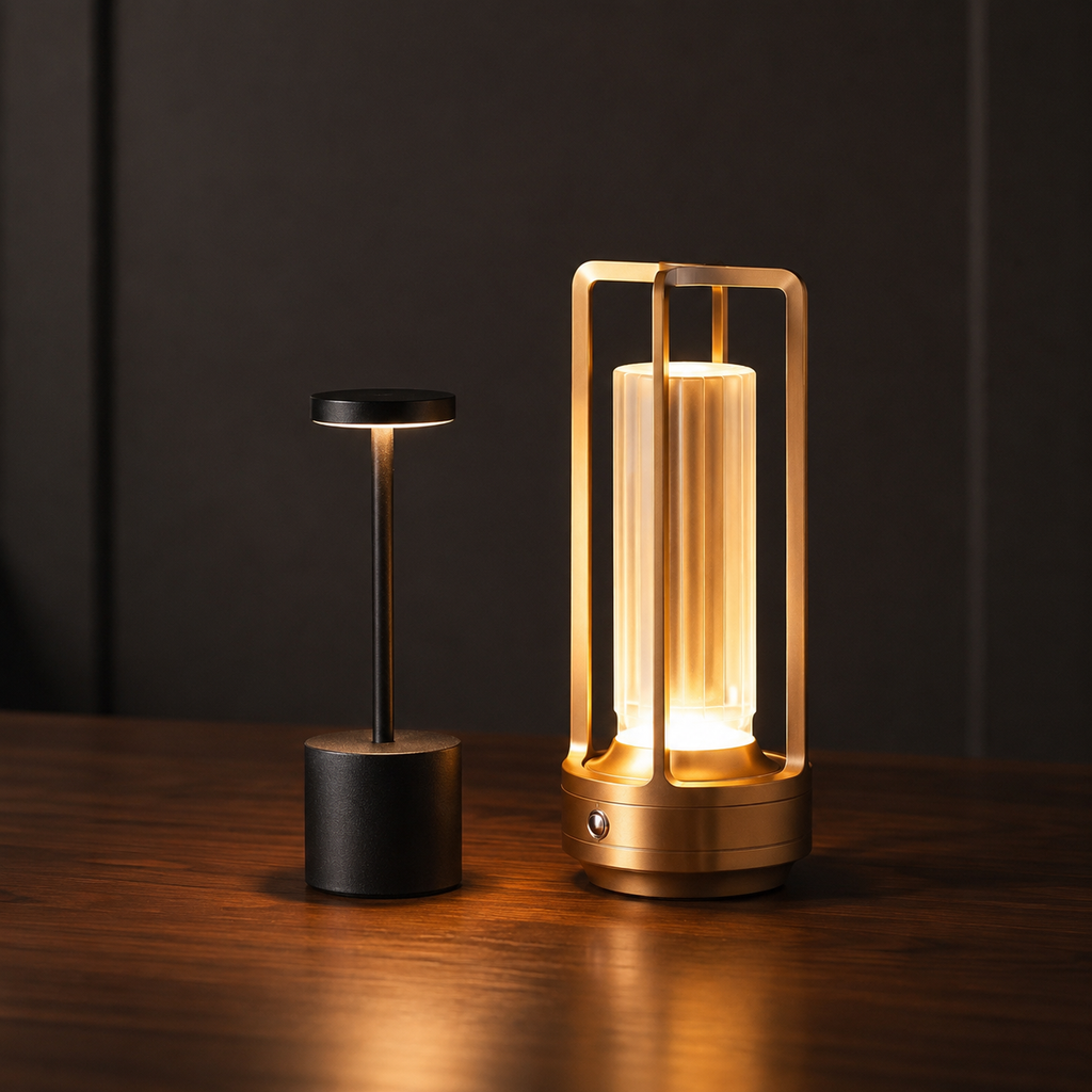 Ember Oak & Co. The Evening Set Cordless Table Lamp Pair