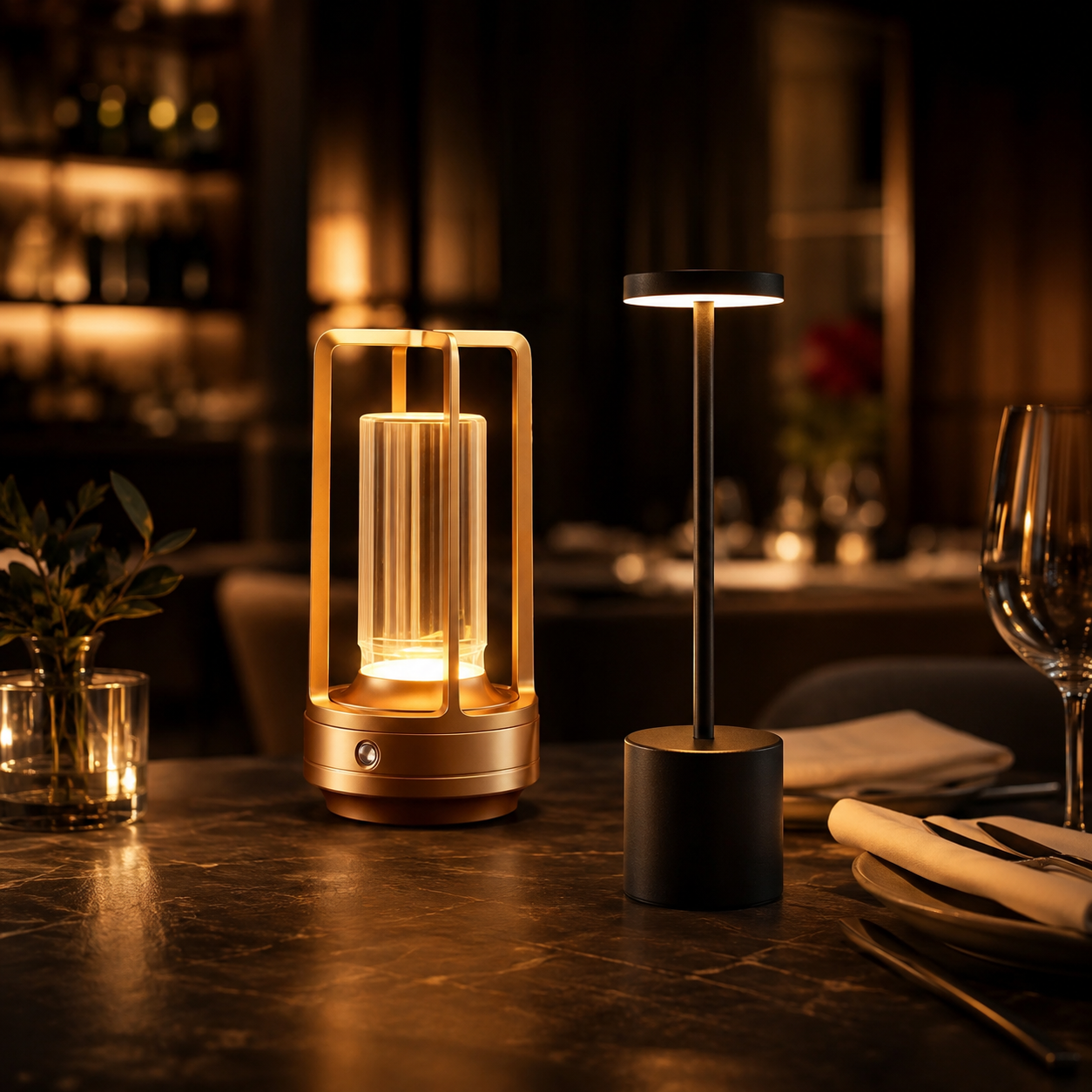 Ember Oak & Co. The Evening Set Cordless Table Lamp Pair