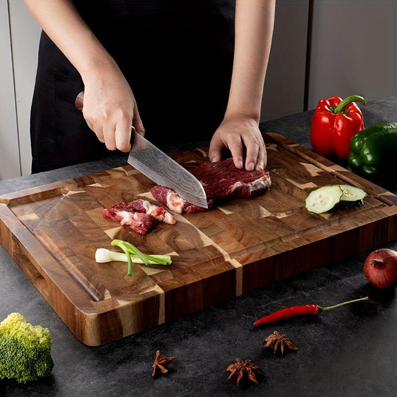 Ember Oak & Co. Acacia Wood End-Grain Cutting Board