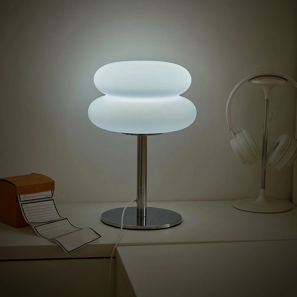 Ember Oak & Co. Halo Compact Rechargeable Touch Table Lamp