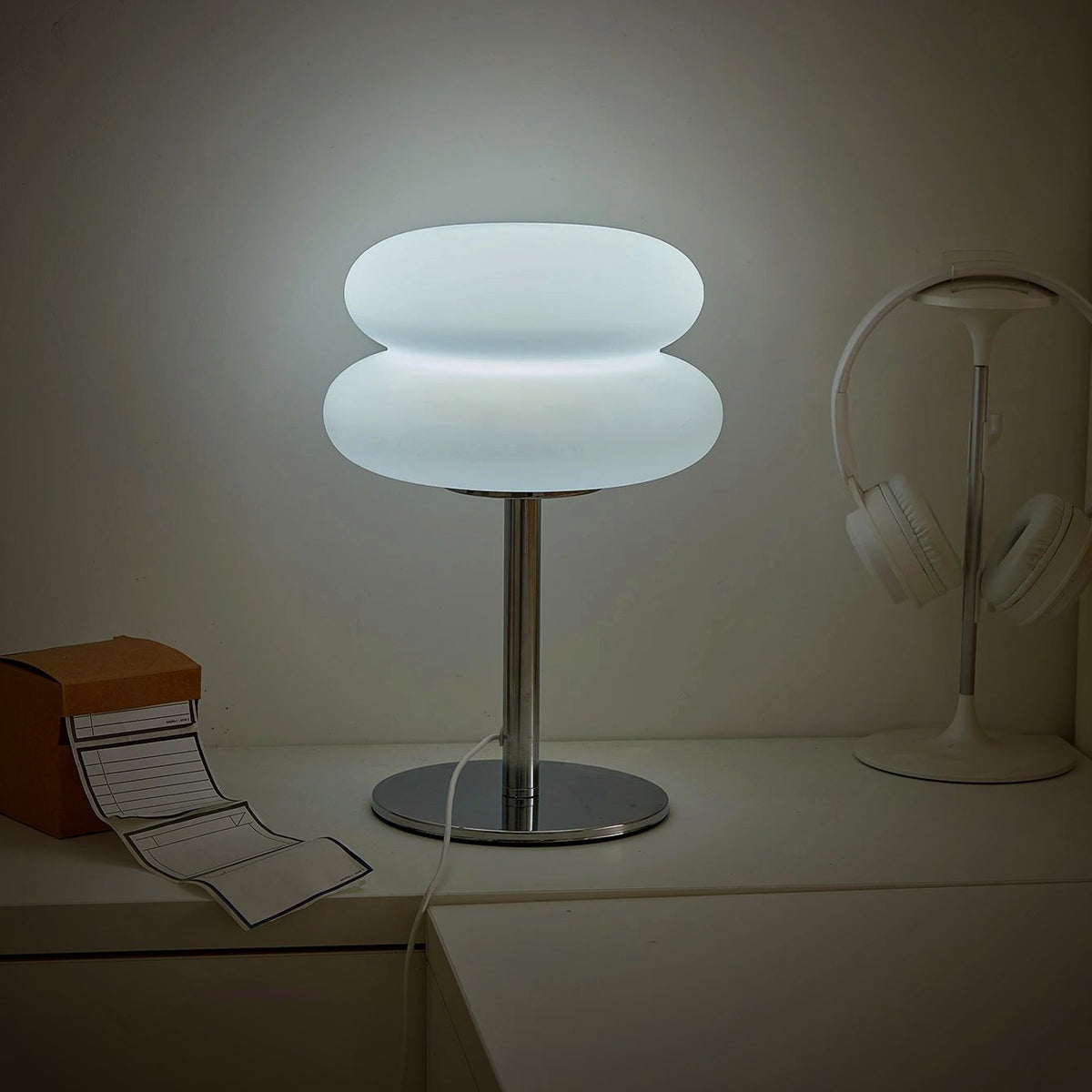 Ember Oak & Co. Halo Compact Rechargeable Touch Table Lamp