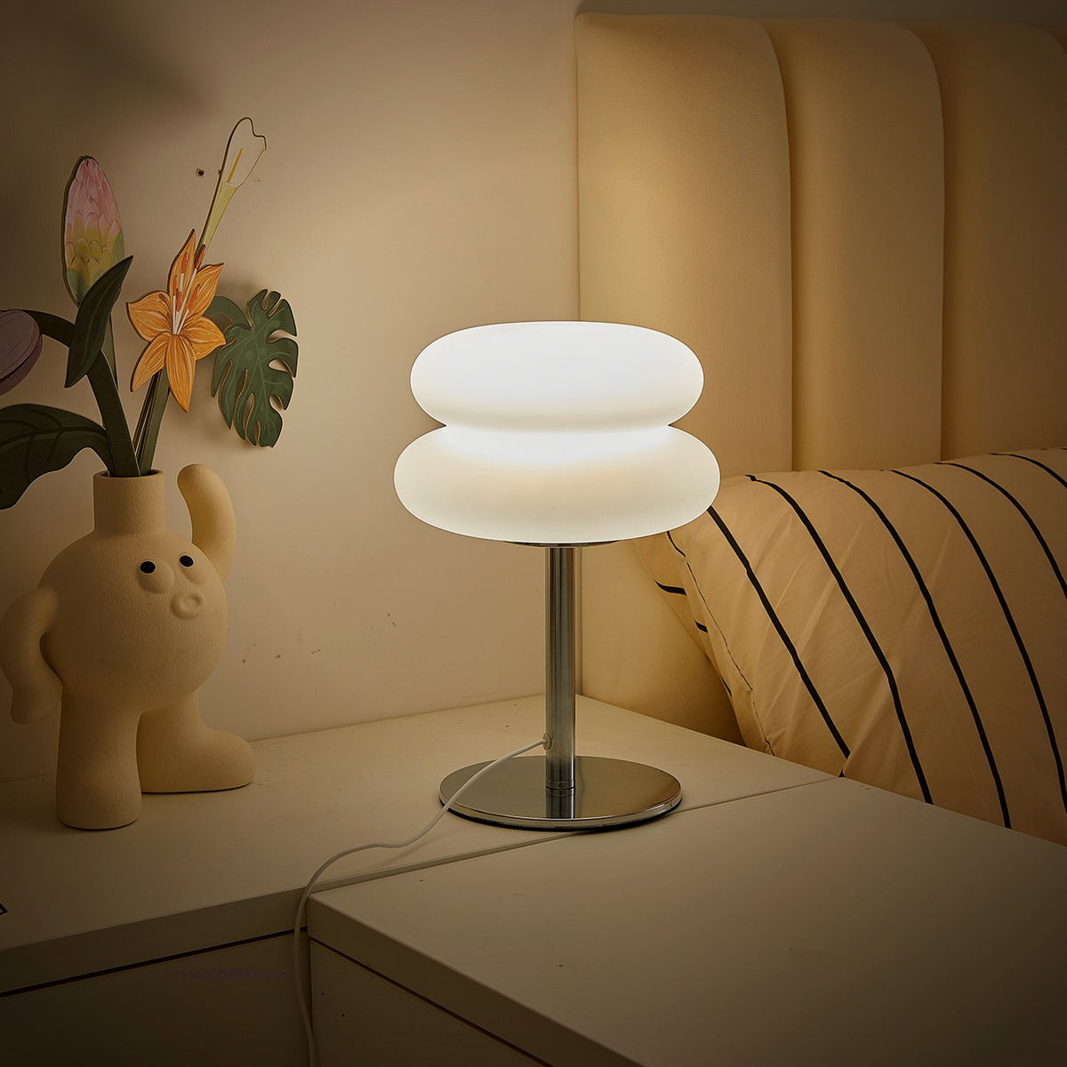 Ember Oak & Co. Halo Compact Rechargeable Touch Table Lamp