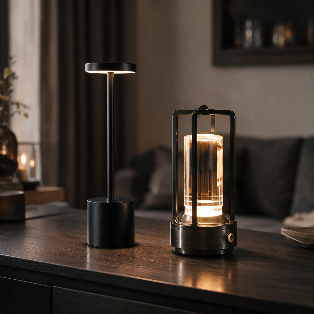 The Evening Set Cordless Table Lamp Pair - lifestyle