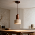 Sena Travertine Stone Pendant Light - lifestyle