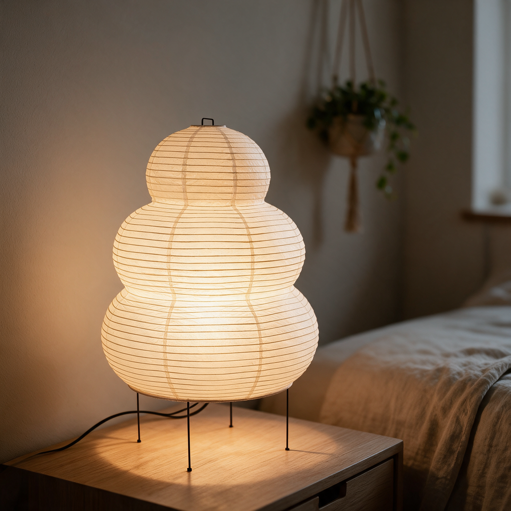 Mochi Tiered Paper Table Lamp - lifestyle