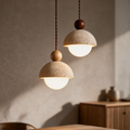 Orsa Travertine Stone Pendant Light - lifestyle