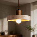 Tora Travertine Stone Pendant Light - lifestyle