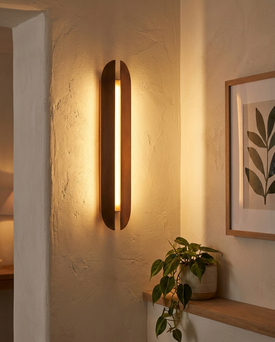 Aare Wall Lamp — Solid Copper Finish — lifestyle photo