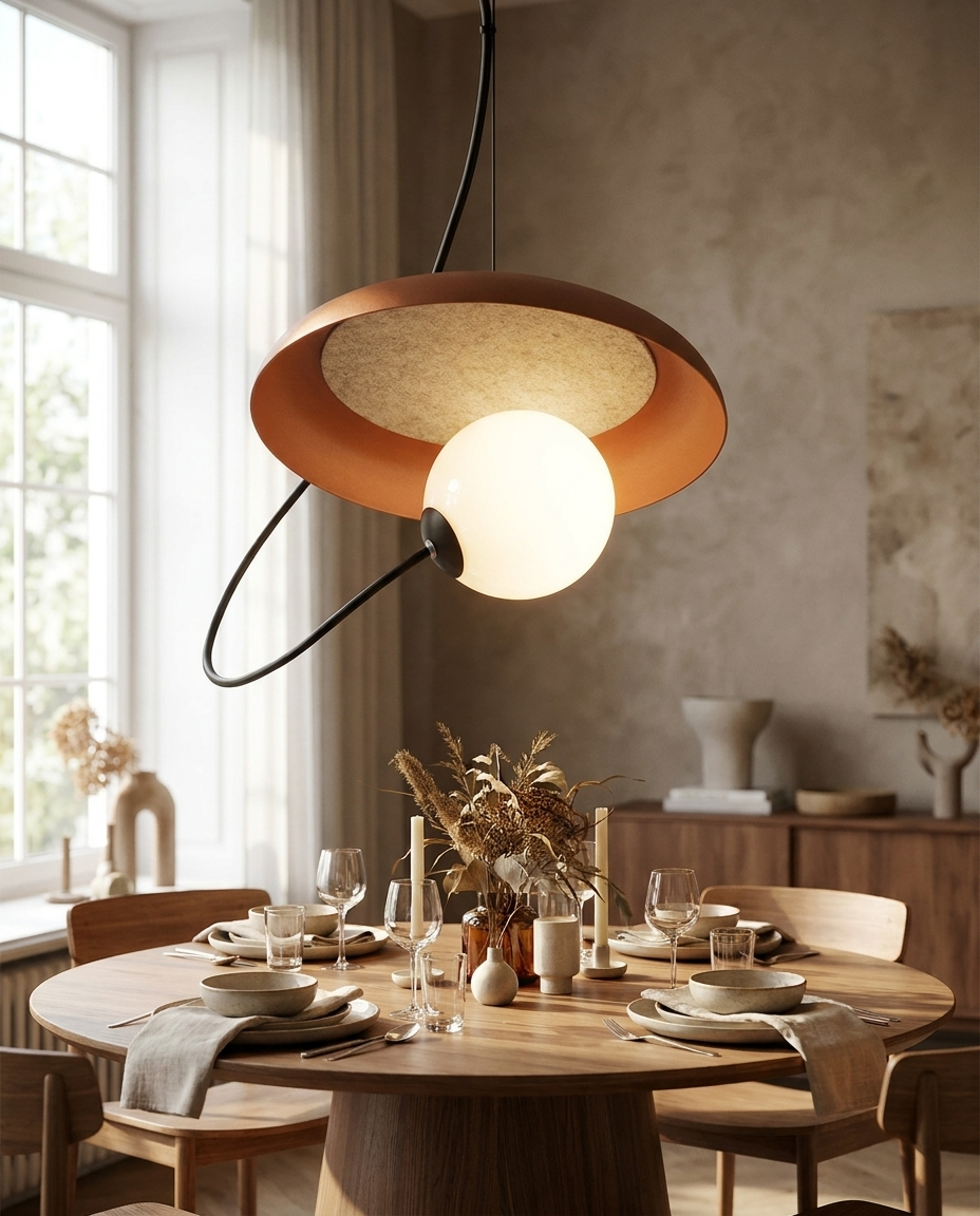 Acoustic Disc Pendant Lamp — Glass Design — lifestyle photo