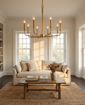 Abner Chandelier — Solid Brass Finish — lifestyle photo