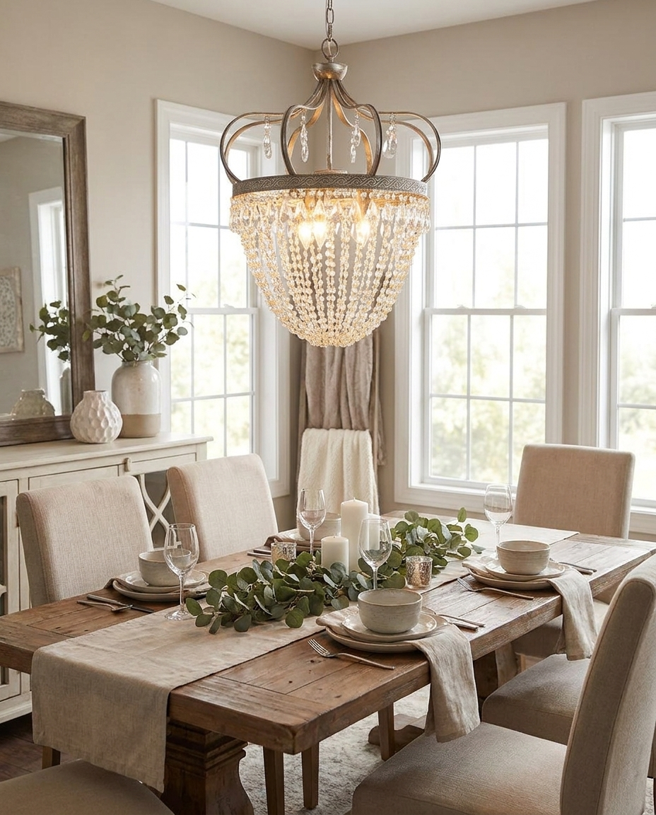 Abella Tear Drop Chandelier — Dimmable LED — lifestyle photo