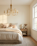 Acroma Crystal Chandelier — Solid Brass Finish — lifestyle photo