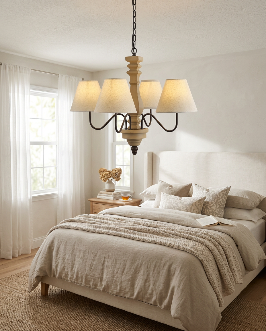 Adela Wood Chandelier — Metal Design — lifestyle photo