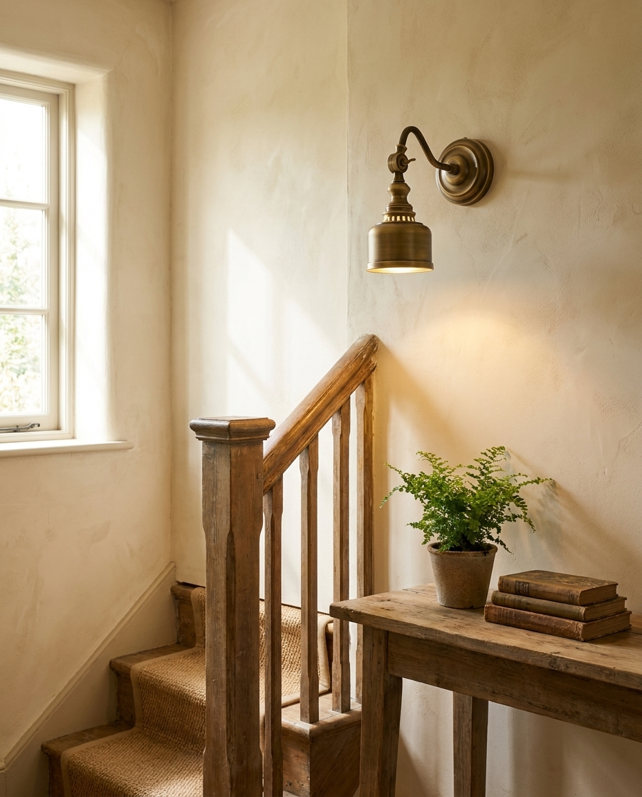 Addison Gooseneck Wall Lamp — Solid Brass Finish — lifestyle photo