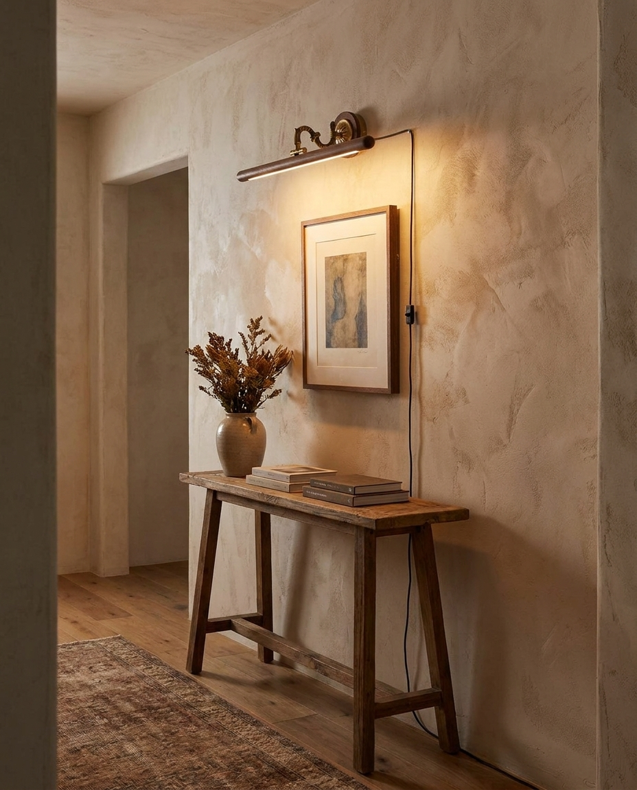 Adjustable Picture Plug-in Wall Sconce — lifestyle photo