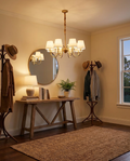 Aged Stacey Chandelier — Solid Brass Finish — lifestyle photo