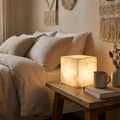 Alabaster Cubic Table Lamp - lifestyle