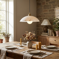 Alabaster Dome Alabaster Pendant Light - lifestyle