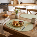 LinoMat Oval Faux Leather Placemats - lifestyle