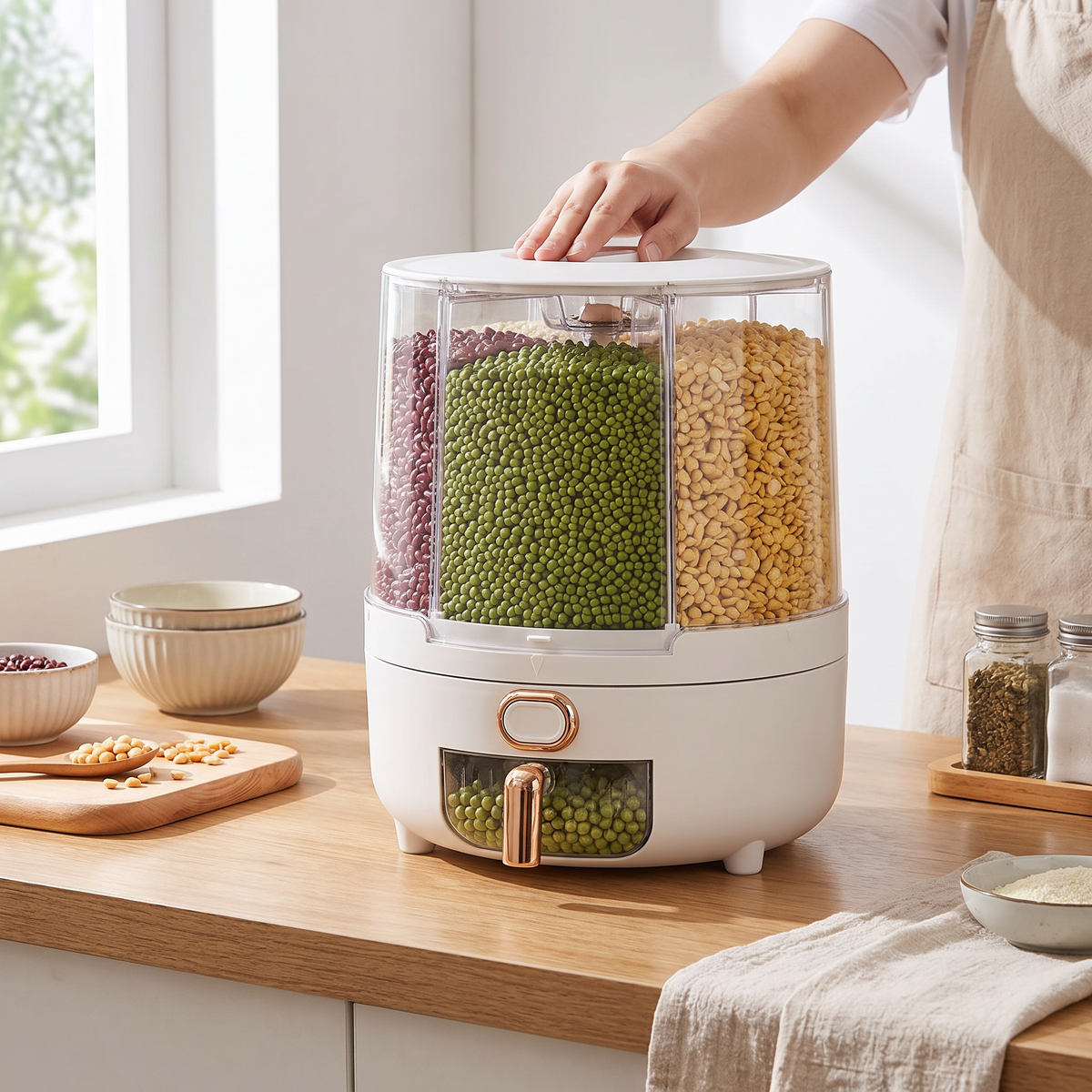 Rotating Airtight Food Storage Container lifestyle