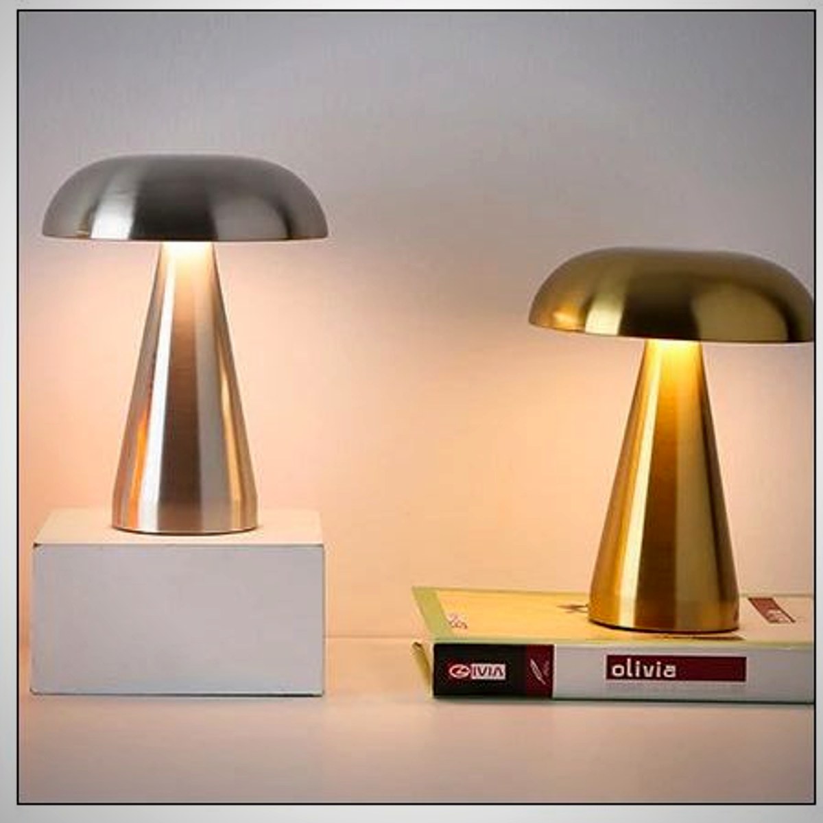 Ember Oak & Co. Juno Mushroom Cordless Table Lamp