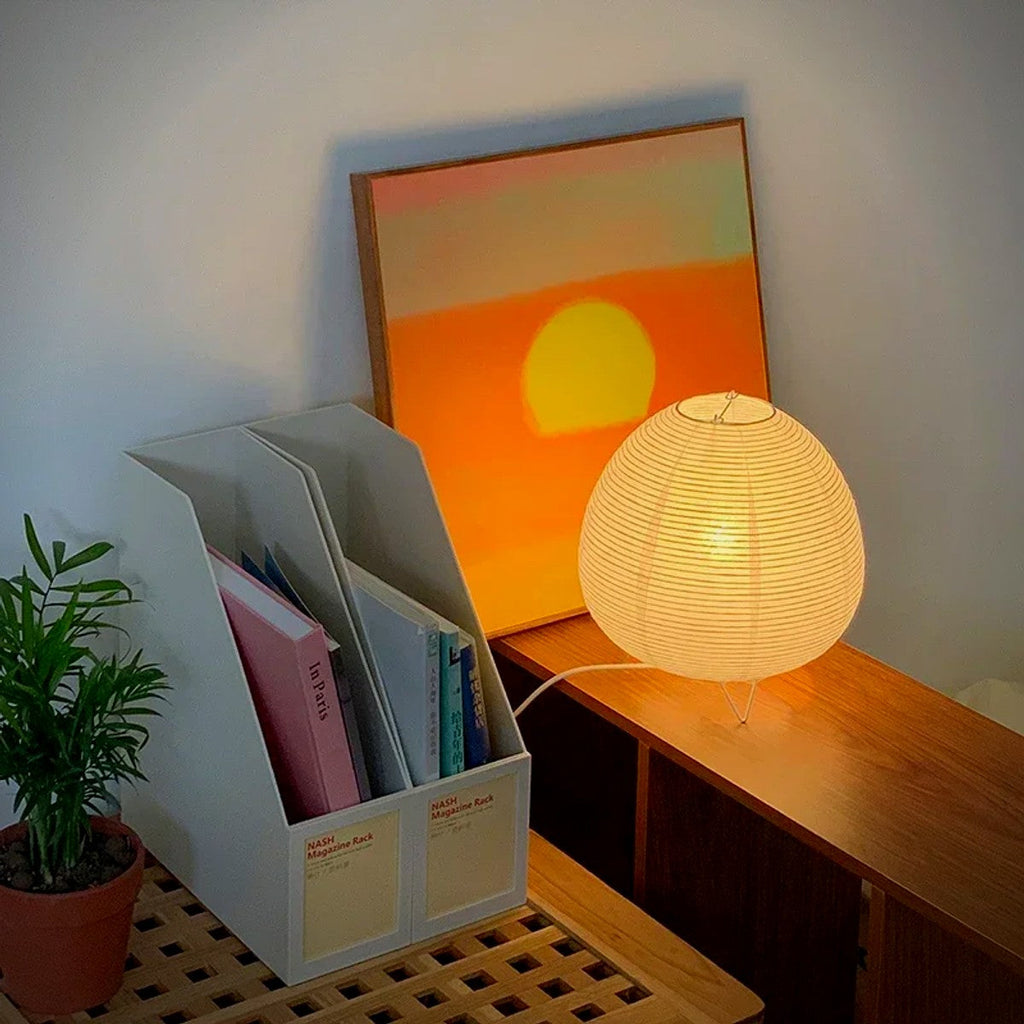 Ember Oak & Co. Kana Washi Paper Japandi Table Lantern