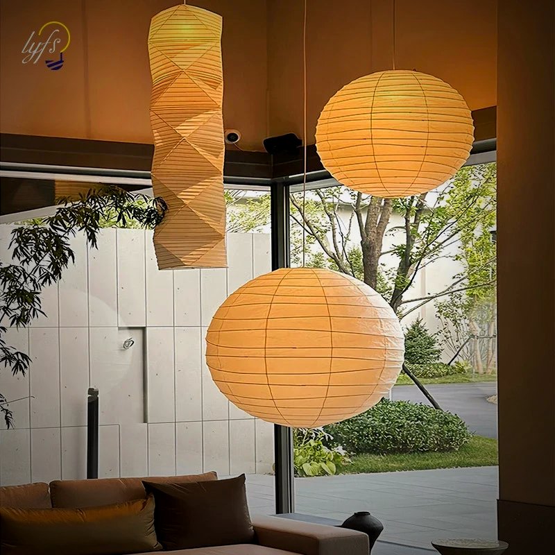 Ember Oak & Co. Kumo Japanese Paper Pendant Light