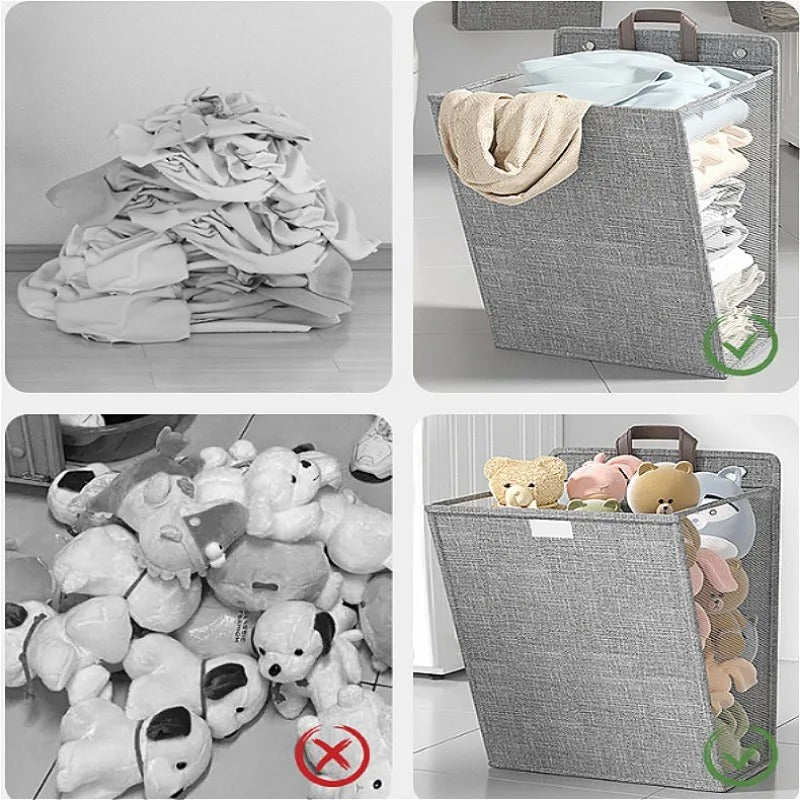 Ember Oak & Co. Wallora Wall-Mounted Foldable Laundry Basket