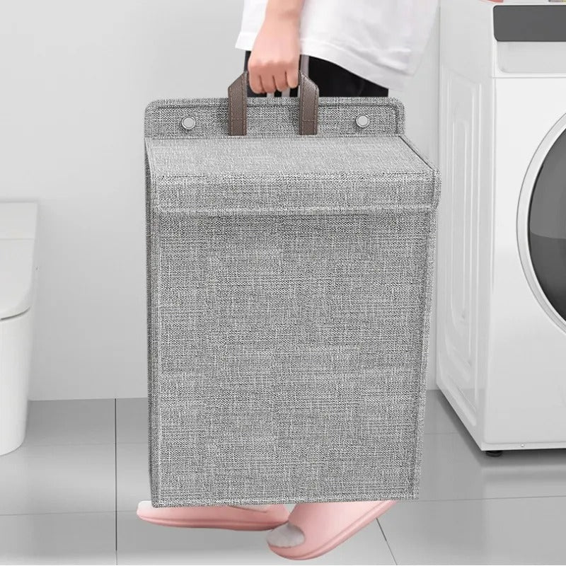 Ember Oak & Co. Wallora Wall-Mounted Foldable Laundry Basket